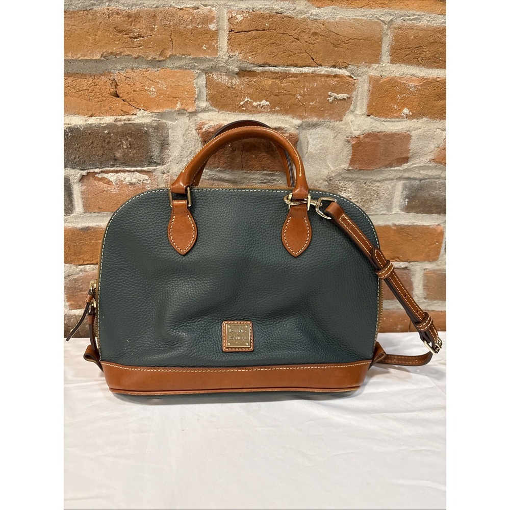 Dooney & Bourke Bitsy Bag Forest Green New with Tags Pebble Grain w/Vacchetta